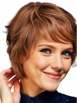 Echthaarperücke Wellig 11 Zoll Kinnlang Mono Damen Handgebunden Echthaarperücke Wellig 11 Zoll Kinnlang Mono Damen Handgebunden