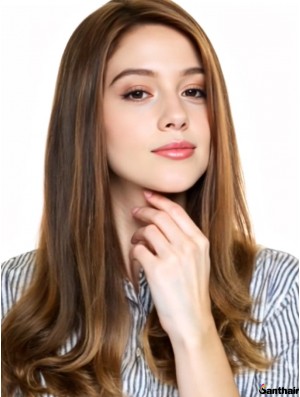 Echthaarperücke Frauen 16 Zoll Schichtschnitt Mono Top