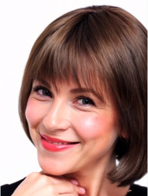 Kinnlanger Bob aus Echthaar | Remy, Lace Front, Glatt