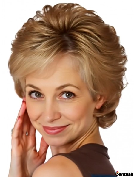 Menschliche Spitzenfront Perücke Classic Cut – Blonde Farbe, Kinnlänge