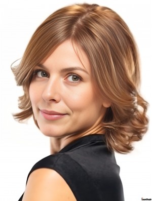 Auburn Bob Perücke Kinnlang Gewellt Remy Monofilament Auburn Bob Perücke Kinnlang Gewellt Remy Monofilament