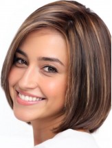 Braune Bob Perücke Kinnlang – Gerade mit Lace Front